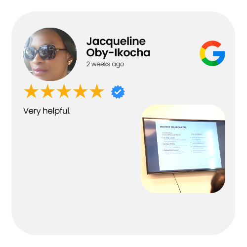 5-star Google review by Jacqueline Oby-Ikocha: Very helpful.